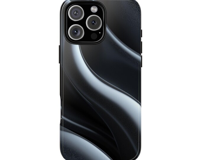Dreamy Black Curves Art Pattern Phone Case: iPhone, Galaxy, Pixel - Lifetime Warranty