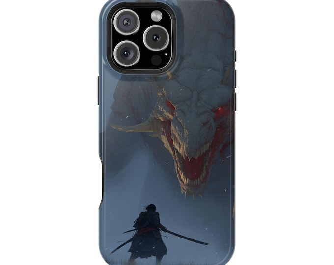 Dragon Monster Ronin Fighter Warrior Battle Phone Case: iPhone, Galaxy, Pixel - Lifetime Warranty