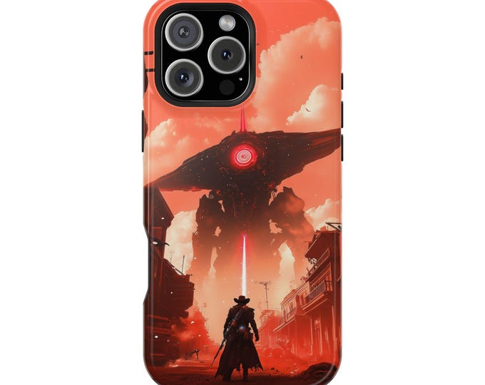 Cowboy Space Wild West Behemoth Mech Phone Case: iPhone, Galaxy, Pixel - Lifetime Warranty