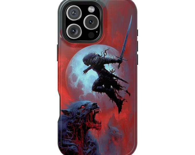 Dark Warrior Bloody Werewolves Phone Case: iPhone, Galaxy, Pixel - Lifetime Warranty