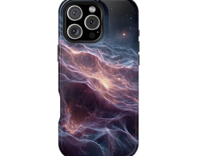 Pink Particle Waves Scientific Fractal Clouds Phone Case: iPhone, Galaxy, Pixel - Lifetime Warranty
