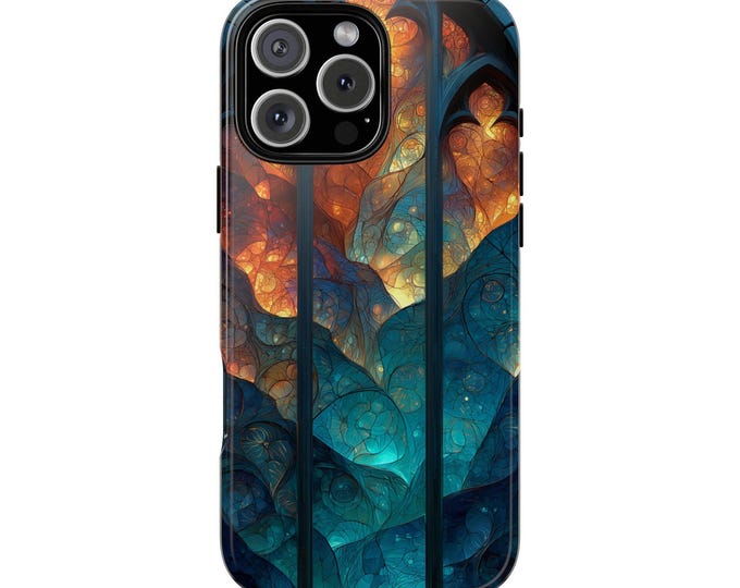 Fluid Dream Forms Stained Glass Fusion Phone Case: iPhone, Galaxy, Pixel - Lifetime Warranty