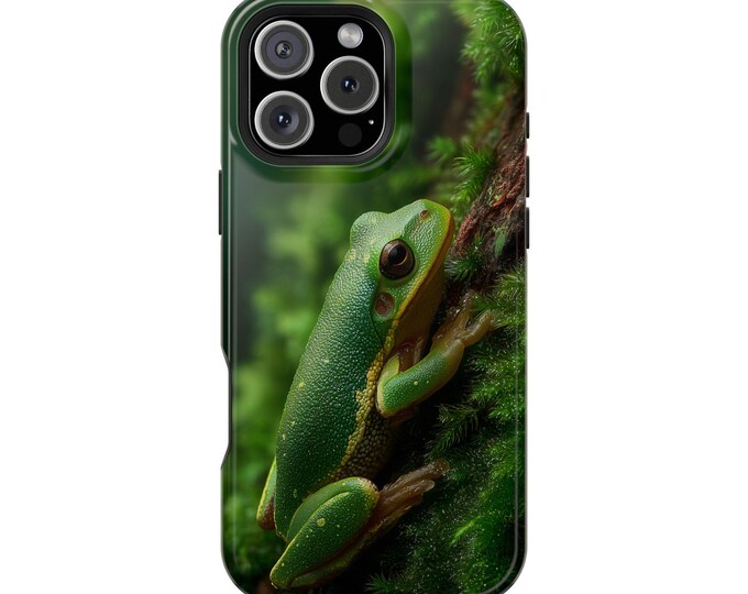 Frog Green Jungle Forest Moss Tree Phone Case: iPhone, Galaxy, Pixel - Lifetime Warranty