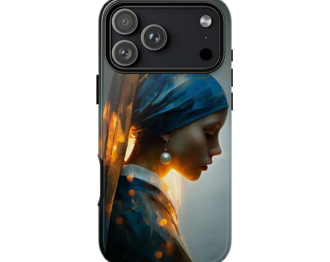 Girl Pearl Earring Digital Vermeer Phone Case: iPhone, Galaxy, Pixel - Lifetime Warranty