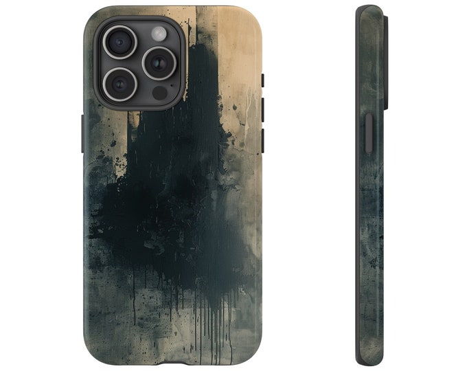 Dark Abstract Oil Ink Mystic Canvas Artwork Phone Case: iPhone, Galaxy, Pixel - Lifetime Warranty