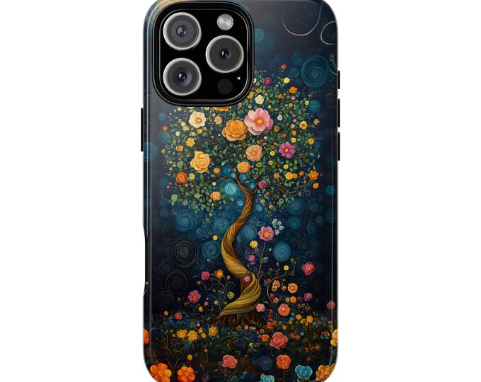 Whimsical Tree of Life Flowers Phone Case: iPhone, Galaxy, Pixel - Lifetime Warranty