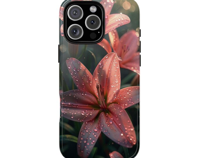 Pink Dreamy Flower Drop Floral Phone Case: iPhone, Galaxy, Pixel - Lifetime Warranty