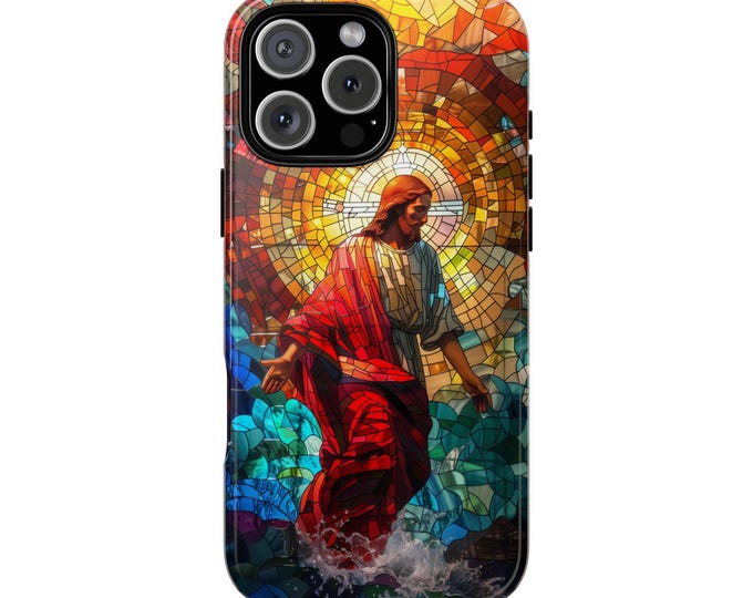 Jesus Christ Walking on Water Phone Case: iPhone, Galaxy, Pixel - Lifetime Warranty