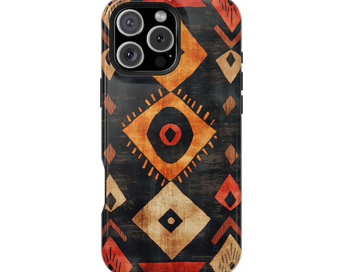 Boho Tribal Earthy Tones Pattern Phone Case: iPhone, Galaxy, Pixel - Lifetime Warranty