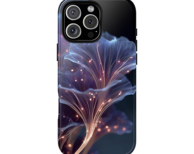 Nectar Pathways Purple Glowing Flower Phone Case: iPhone, Galaxy, Pixel - Lifetime Warranty