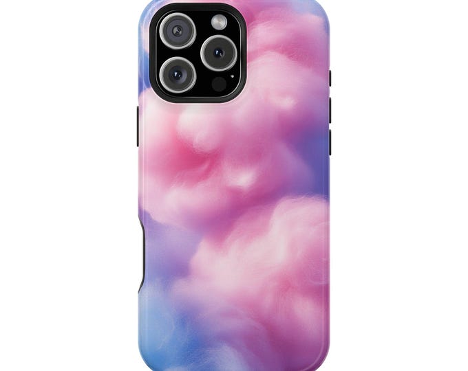 Blue Pink Cotton Candy Clouds Phone Case: iPhone, Galaxy, Pixel - Lifetime Warranty