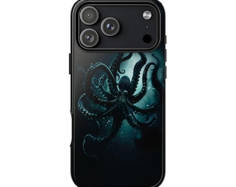 Phone Ink - Octopus Blue Dark Ocean Cephalopod Case: iPhone | Galaxy | Pixel - Lifetime Warranty