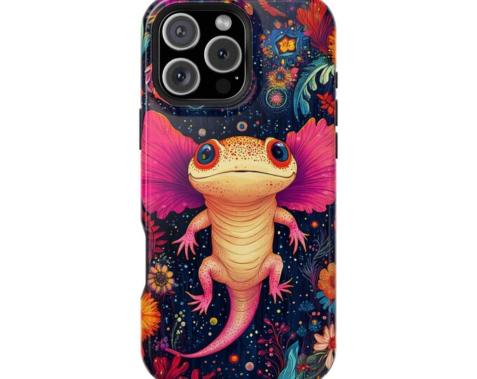 Axolotl Salamander Floral Abstract Phone Case for iPhone | Samsung Galaxy | Google Pixel