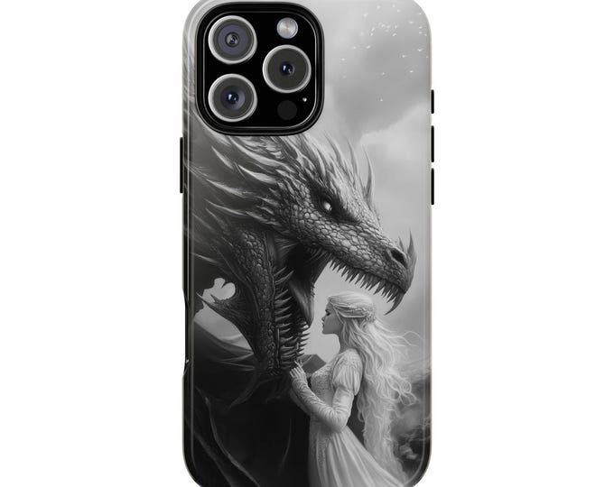 Dragon Princess Bond Fantasy Ethereal Warrior Phone Case: iPhone, Galaxy, Pixel - Lifetime Warranty