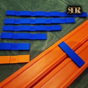 Hot Wheels Compatible 3d Printed Track Connectors Set of 20 (Blue) in