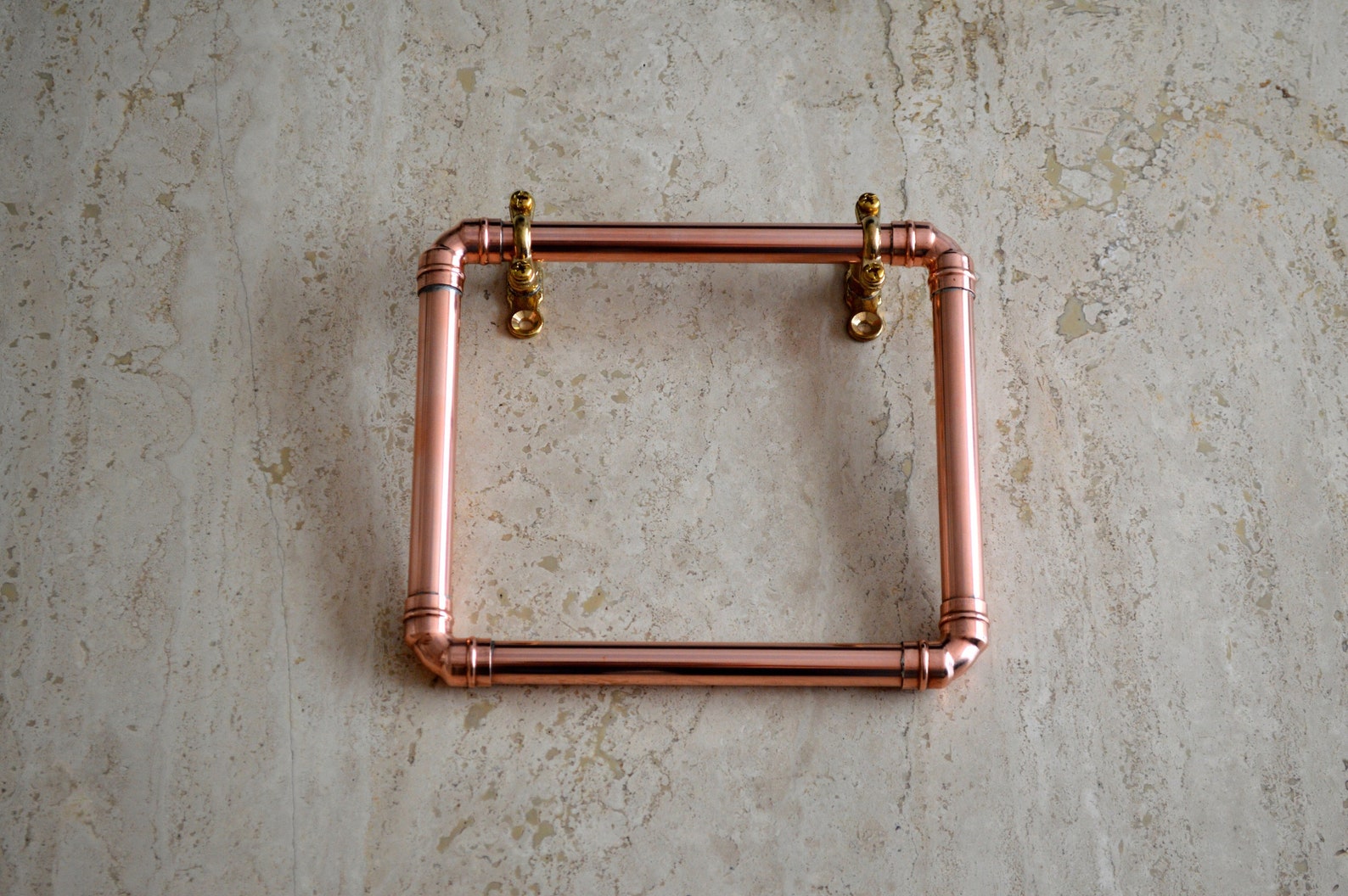 Copper pipe hand towel holder Etsy