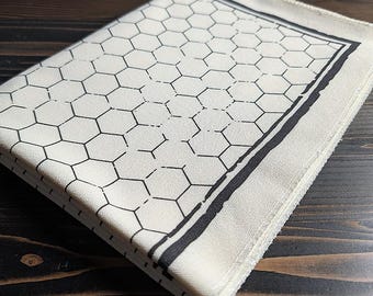 Cloth RPG Hex Map |  33" x 45" Battle Map | Gift for Dungeon Masters and OSR Gamers
