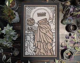 Supernal Herald | 12" x 18" Artist Print | Medieval-Style Illustration | Gothic Decor