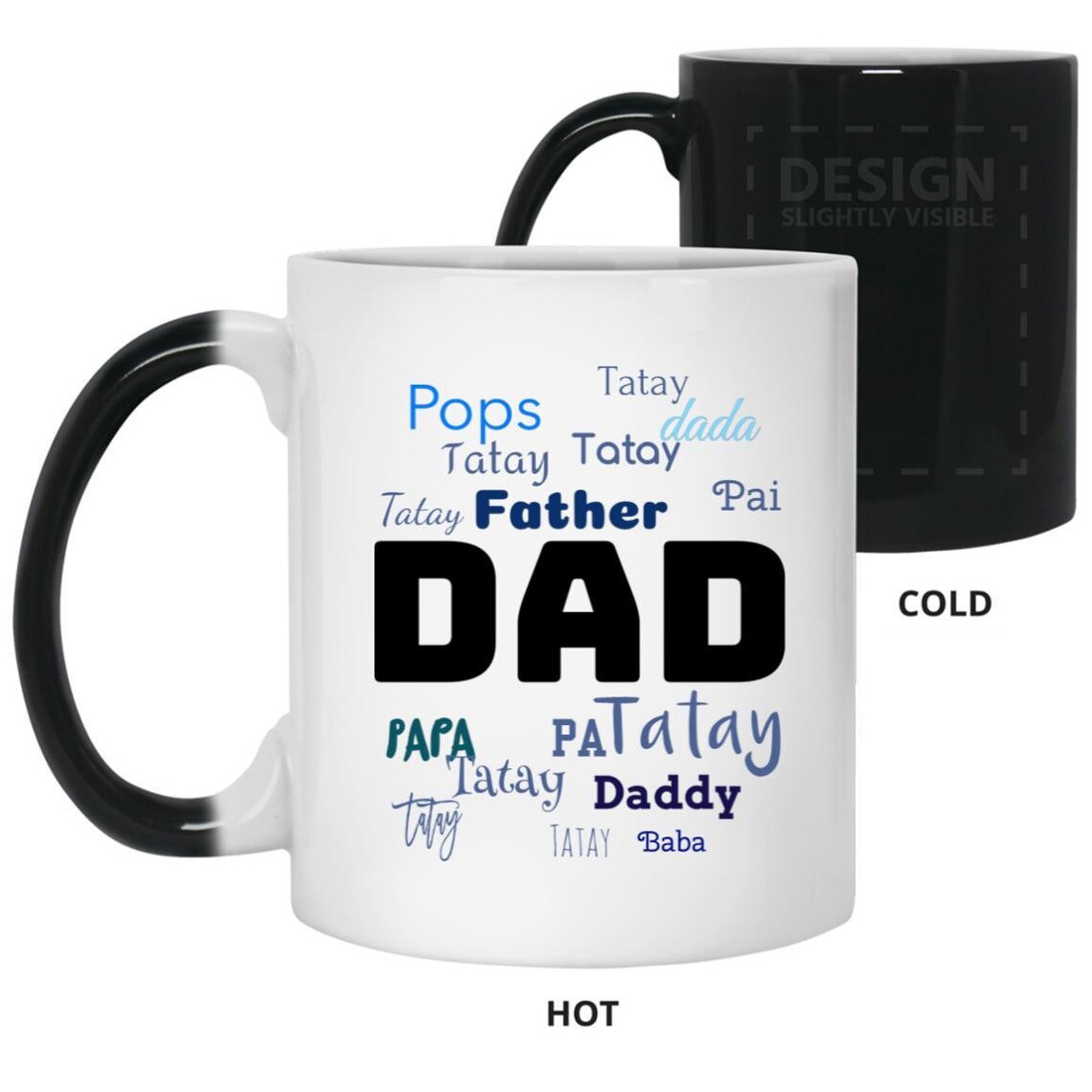 How To Say Dad In Different Languages 11 Oz Color Changing Etsy