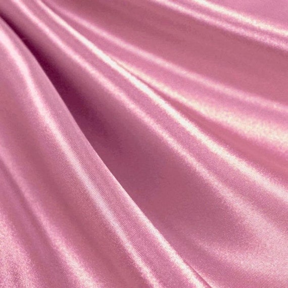 Dusty Pink 100% silky Charmeuse Satin Fabric by the Yard | Etsy