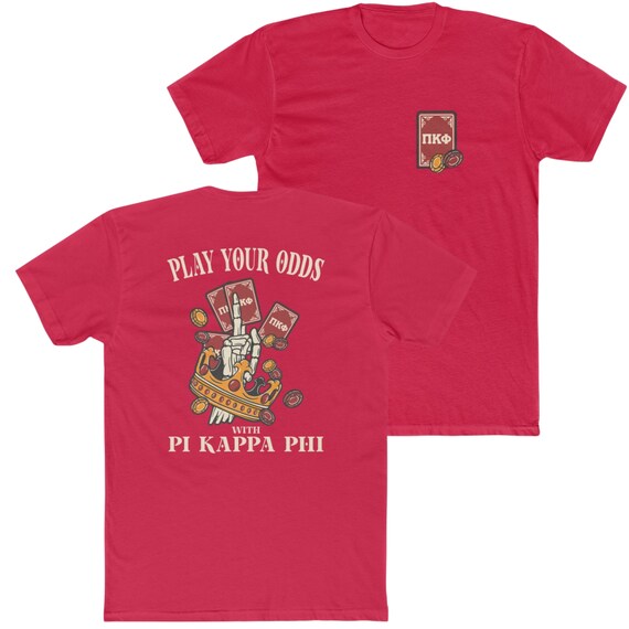 Pi Kappa Phi Graphic T shirt Play Your Odds Etsy