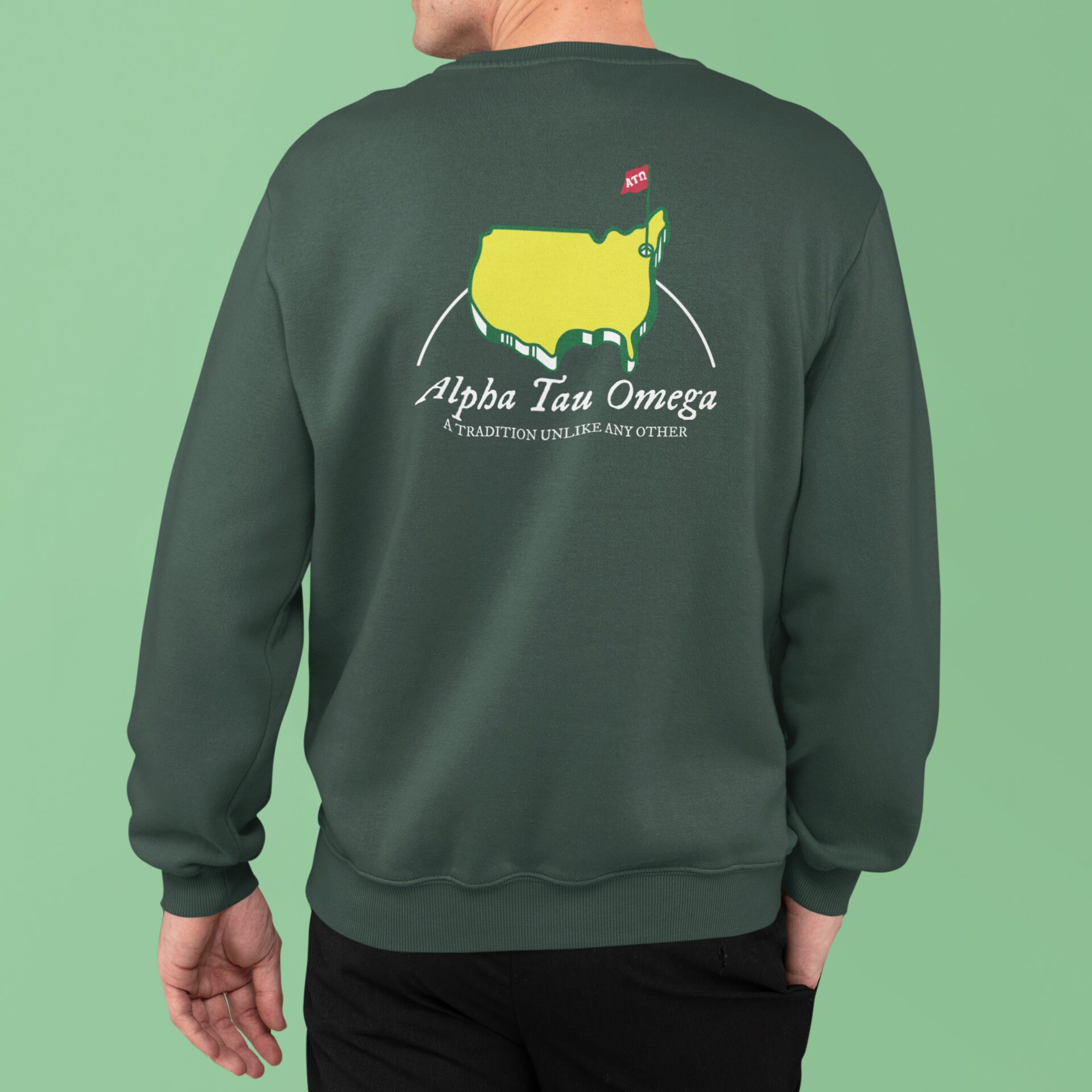 Alpha Tau Omega Graphic Crewneck Sweatshirt the Masters Etsy