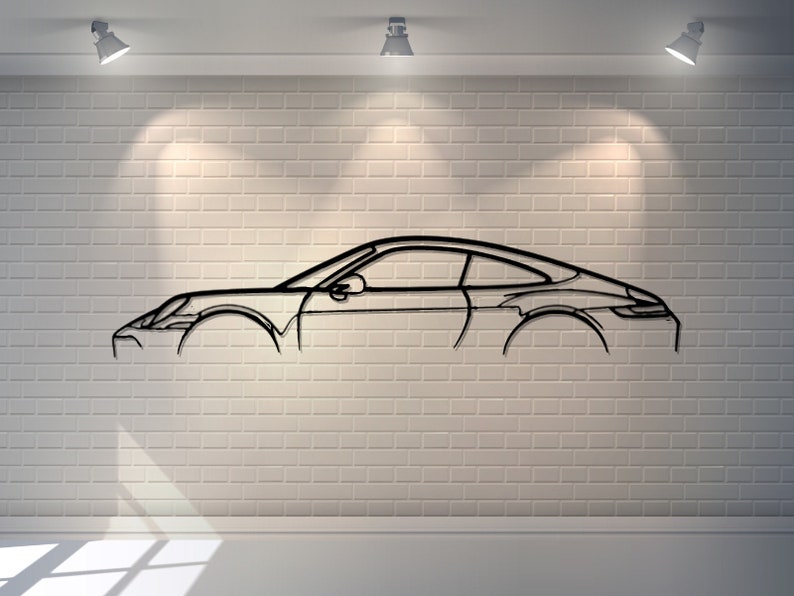 Porsche 911 Gt3 Silhouette Metal Wall Art Etsy - vrogue.co