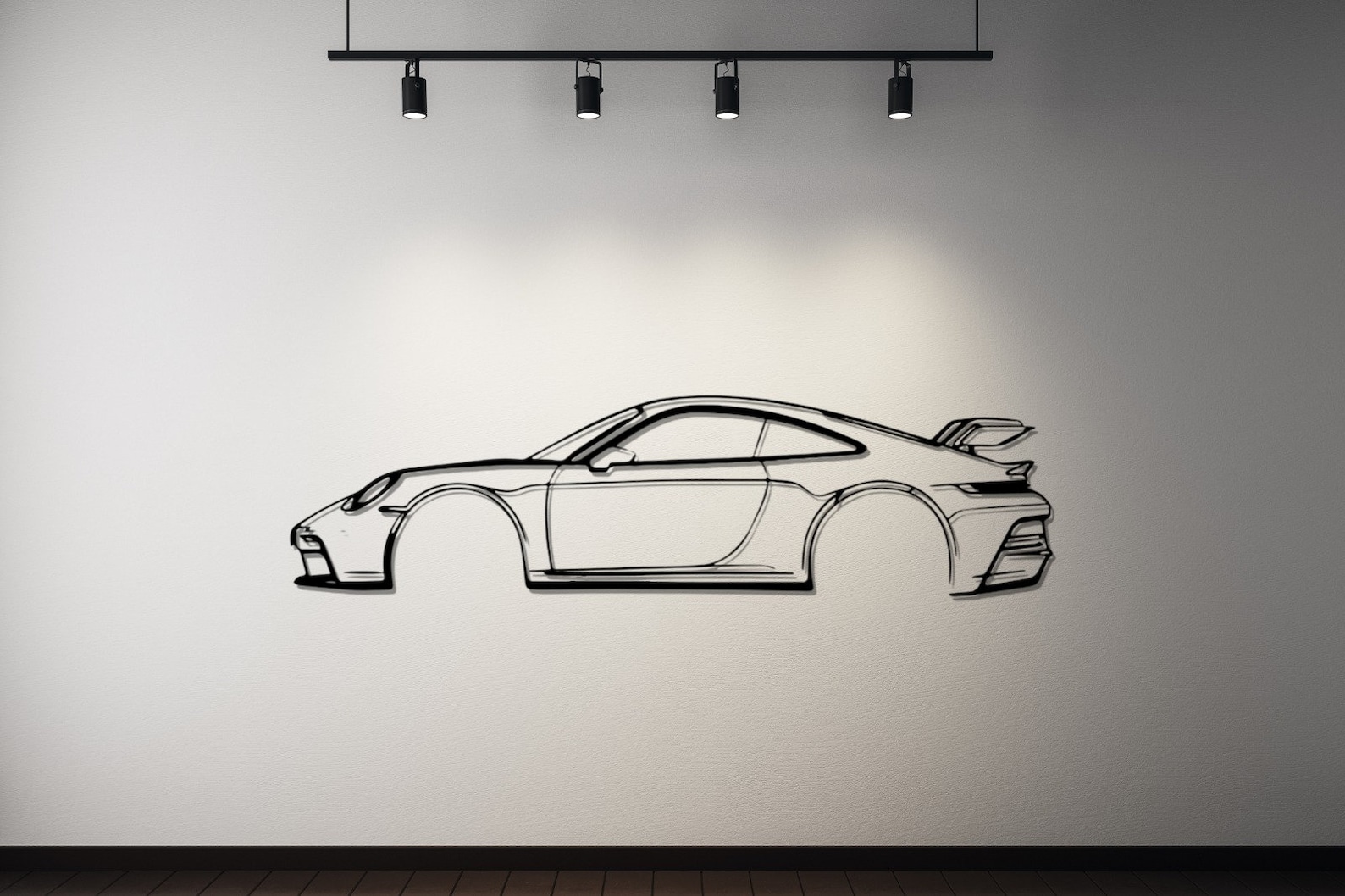 911 GT3 RS Silhouette Large Metal Wall Art 911 GT3 RS Garage Etsy