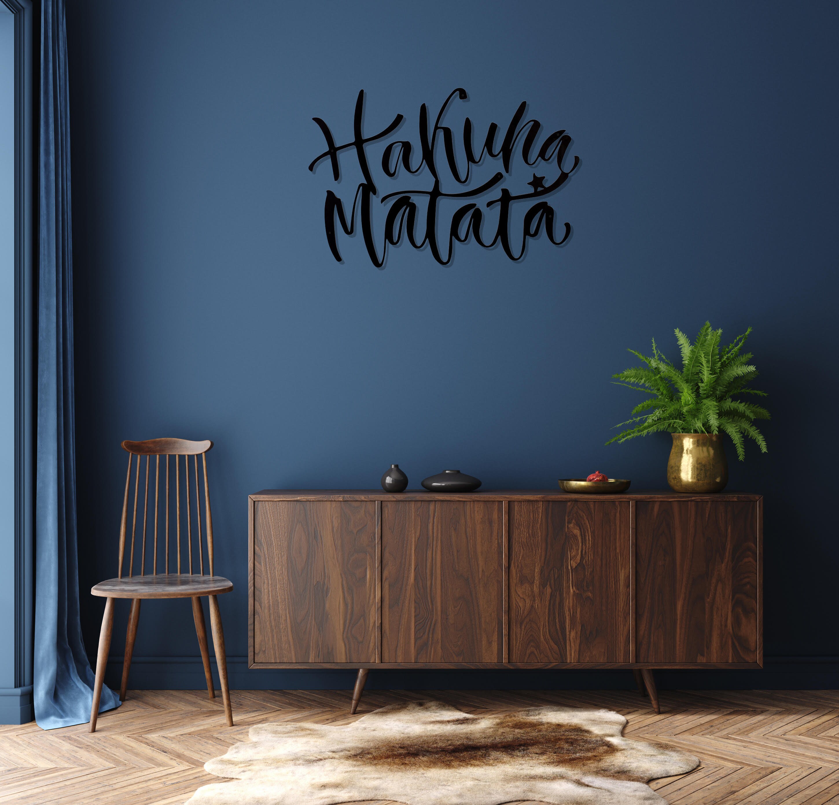 Hakuna Matata Metal Wall Art Metal Wall SignMetal Wall Etsy