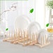 Wooden Kitchen Plates Cups Dish Stand Display Drying Holder Storage Rack 