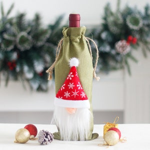 Christmas Wine Gift Bag Santa Wine Bottle Cover Gift Bags Christmas