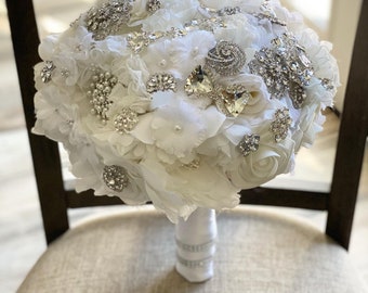 Custom Order brooch crystal bouquet