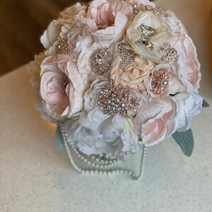 Custom Order brooch crystal bouquet