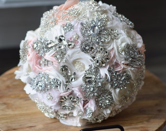 Custom Order brooch crystal bouquet