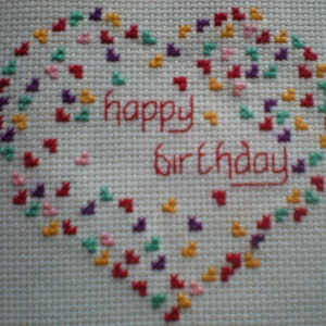 Punto de cruz Diseño de feliz cumpleaños Imprimible Descarga instantánea Diseño único Puntadas enteras ¡Fabuloso!