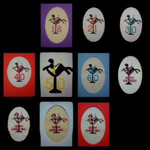 Cross Stitch Girl In Glass Charts 18. 21. 30. 40. 50. 60. Geburtstag Weihnachten PDF Sofort-Downloads Fab Design!