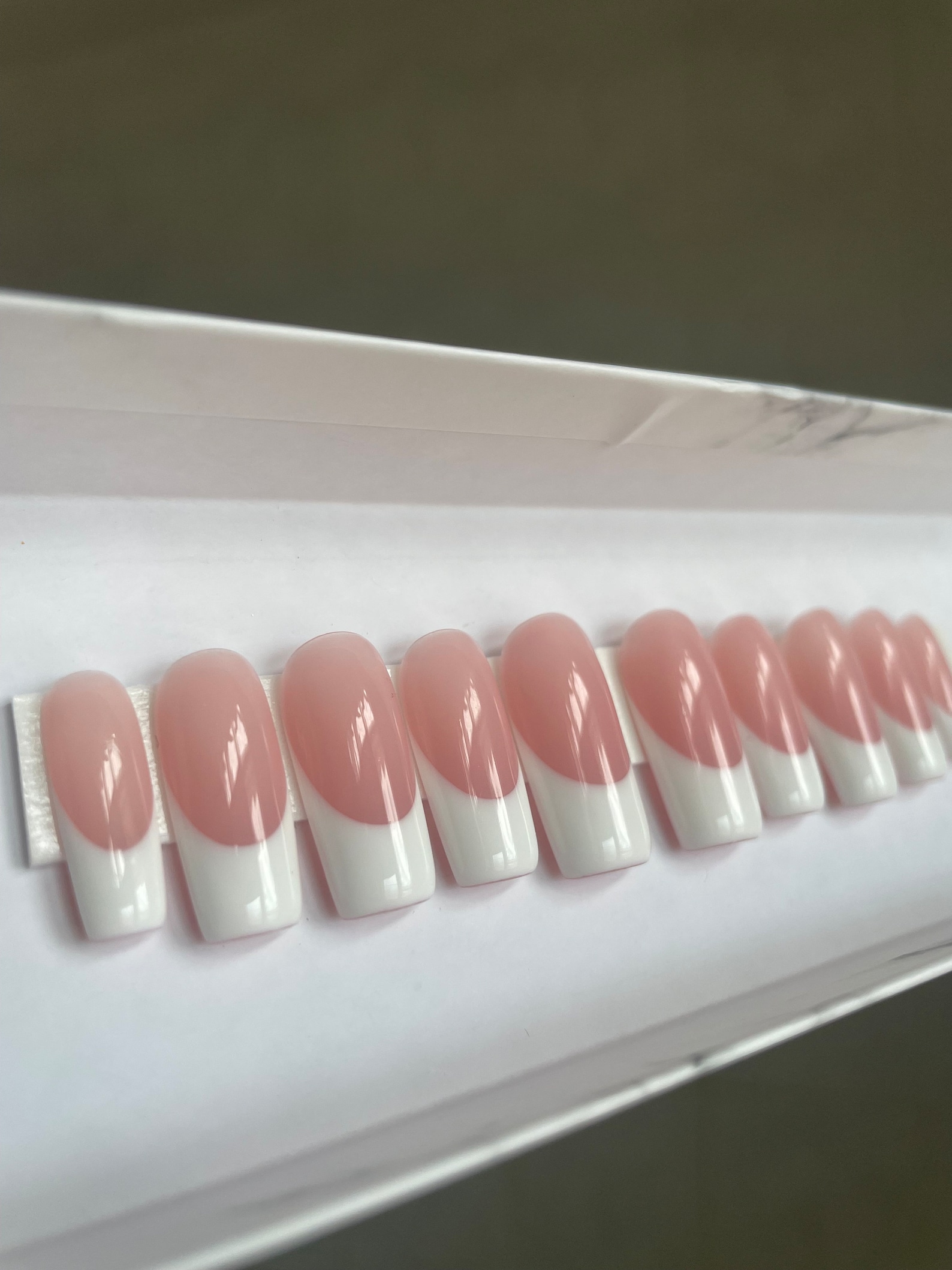 WHITE FRENCH TIPS Apres Press on Nails Trendy Press on Nails Nails White French Tip Nails French
