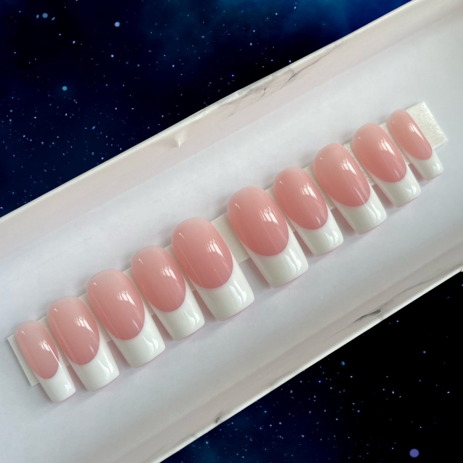 WHITE FRENCH TIPS Apres Press on Nails Trendy Press on Nails Nails White French Tip Nails French