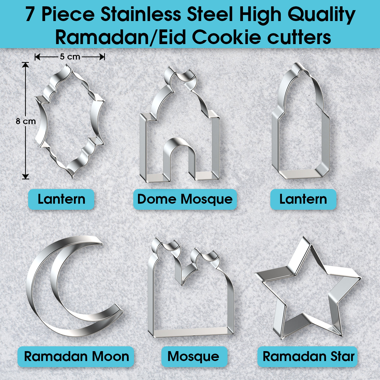 Ramadan, Eid Cookie Cutter Set. Make This Special Time of Year Even