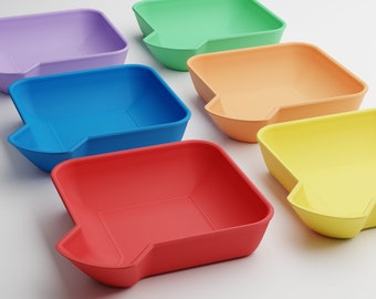 Wonder Trays - Stackable Board Game Tray with Funnel | Premium Design | Rainbow Colours | Tabletop Resources & Token Storage Accessories