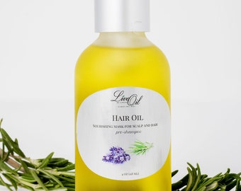Hair Oil, Raw Cold-Pressed Live Oils, Natural Hair Care, Nourishing Pre-Shampoo Mask