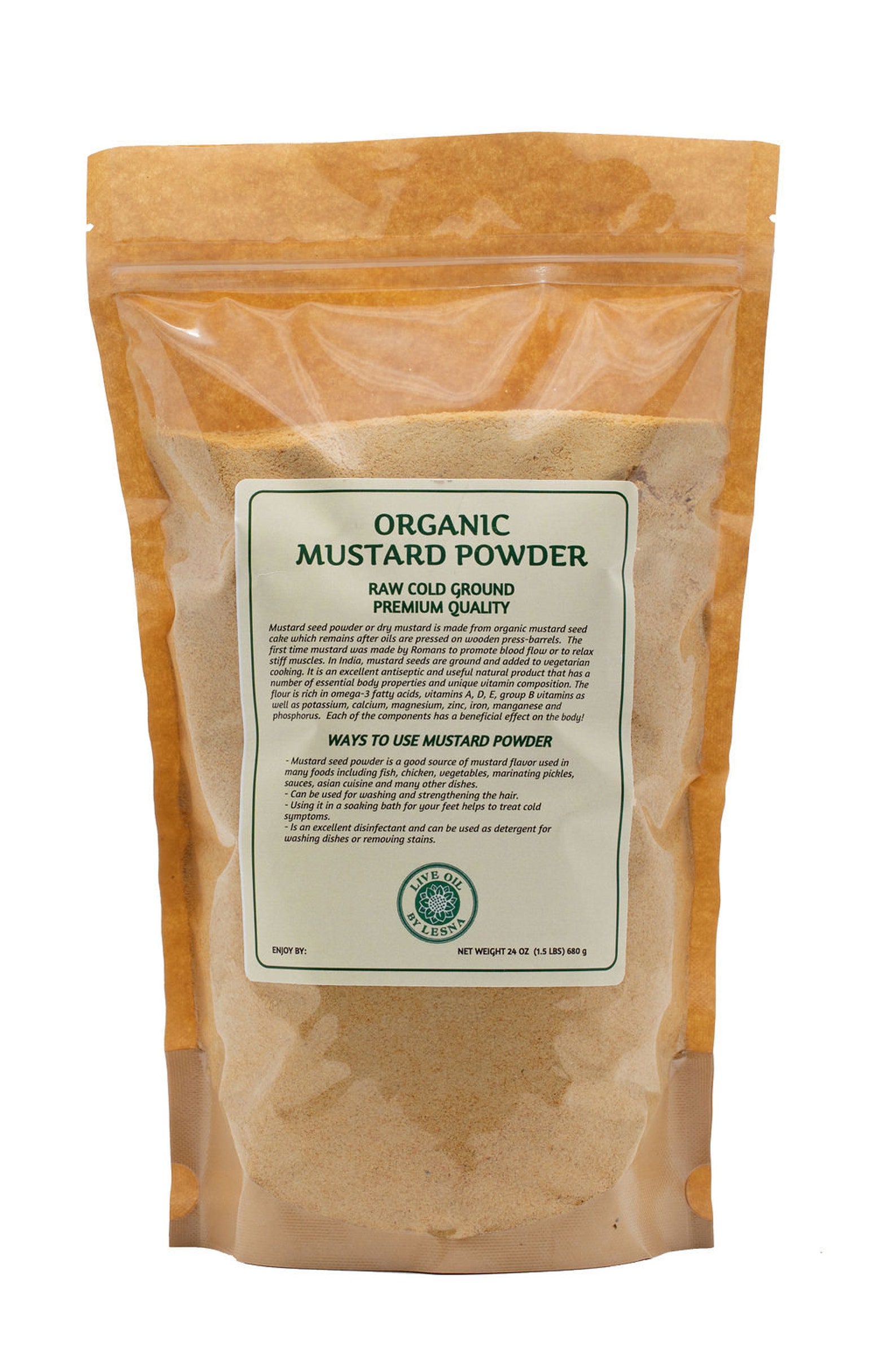 Organic Mustard Powder Mustard Powder With Vitamins and Etsy