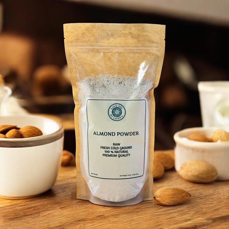 Poudre d'amandes crues moulues à froid : sans gluten, riche en protéines, fraîchement moulu image 1