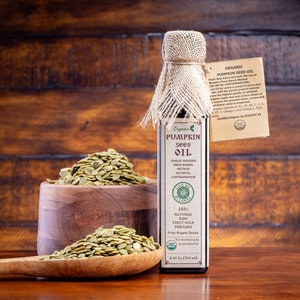 Certified Organic Pumpkin Seed Oil: Raw, Cold-Pressed, Wooden Barrel bild 3
