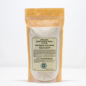Raw Cold-Ground Sunflower Seed Flour. Freshly Ground