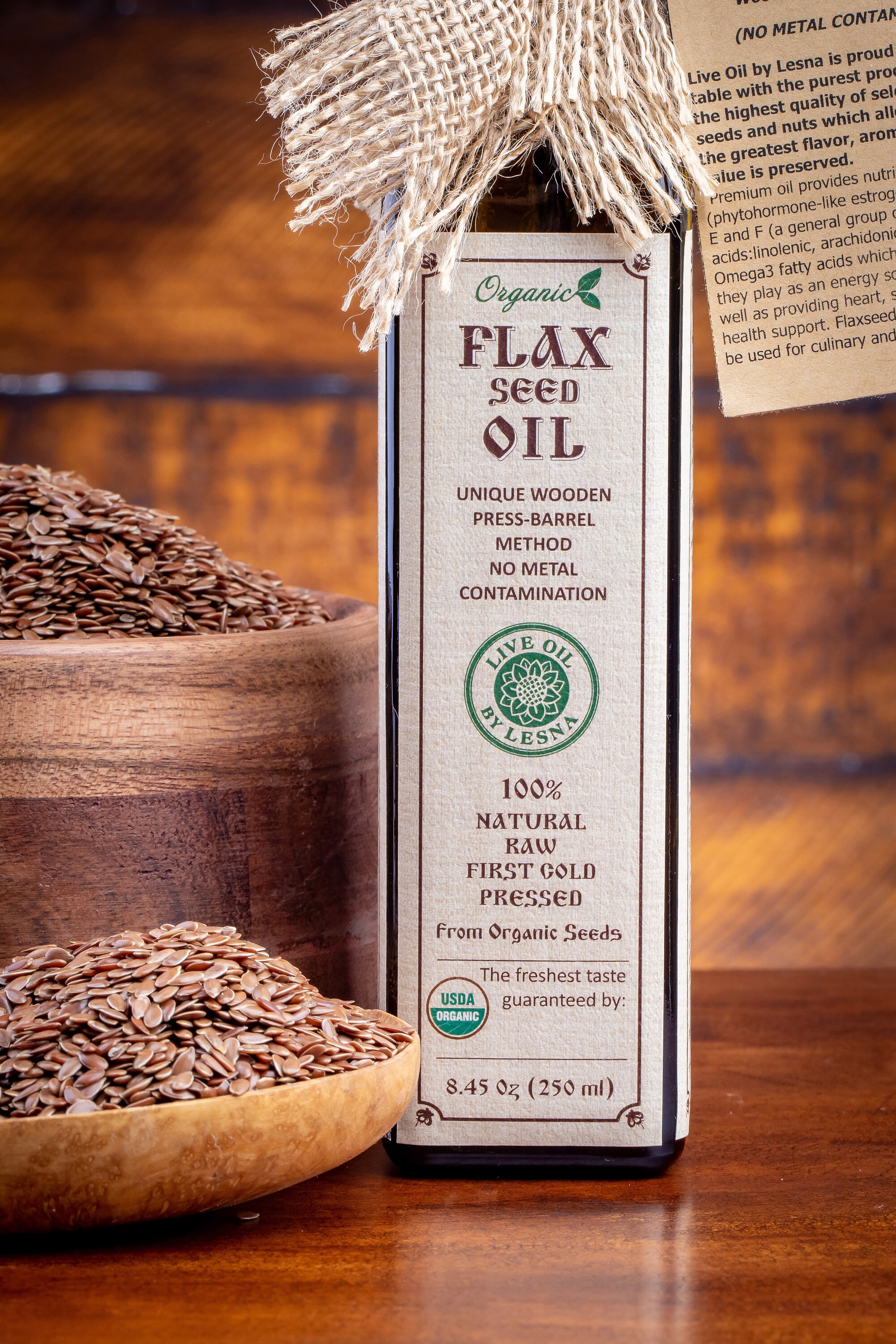 Organic Flaxseed Oil Fresh ColdPressed Flaxseed Oil Pure Etsy