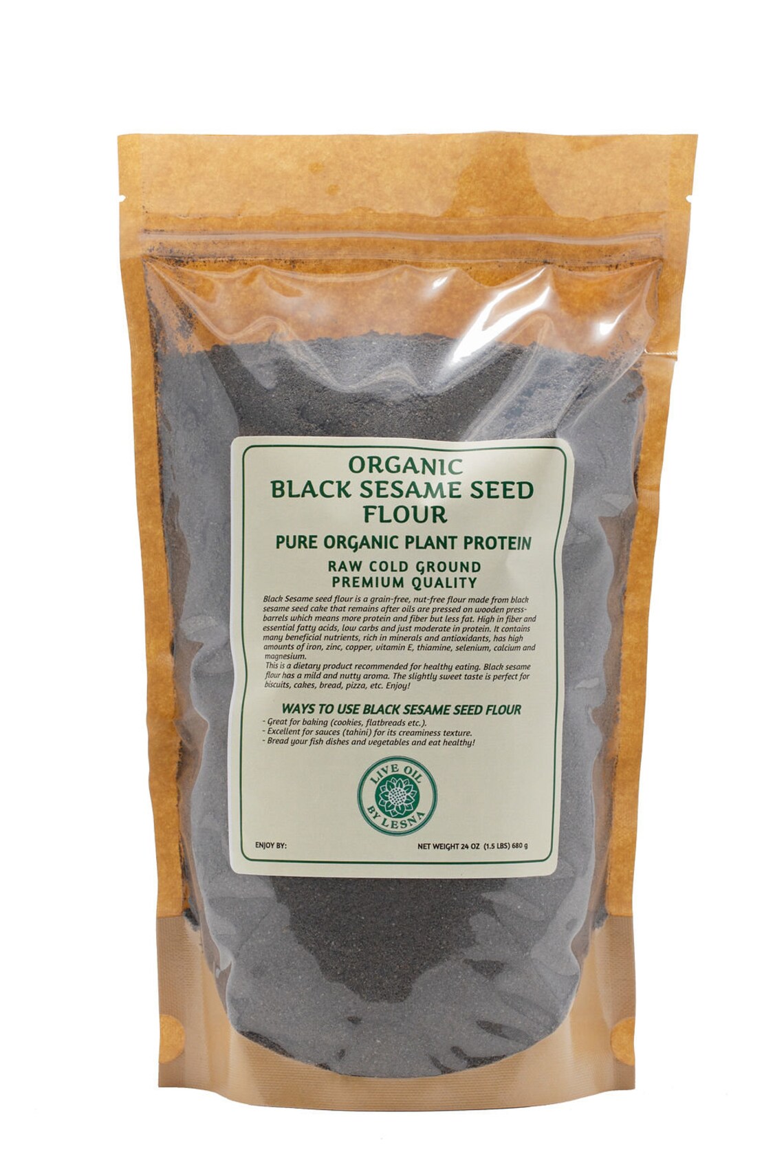 Organic Black Sesame Seed Powder Black Sesame Seed Meal With Etsy