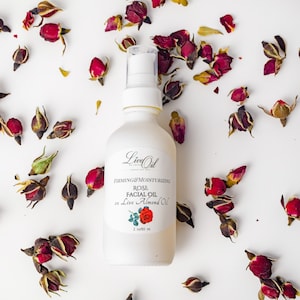 Rose Facial Oil.  Organic Raw Cold-Pressed