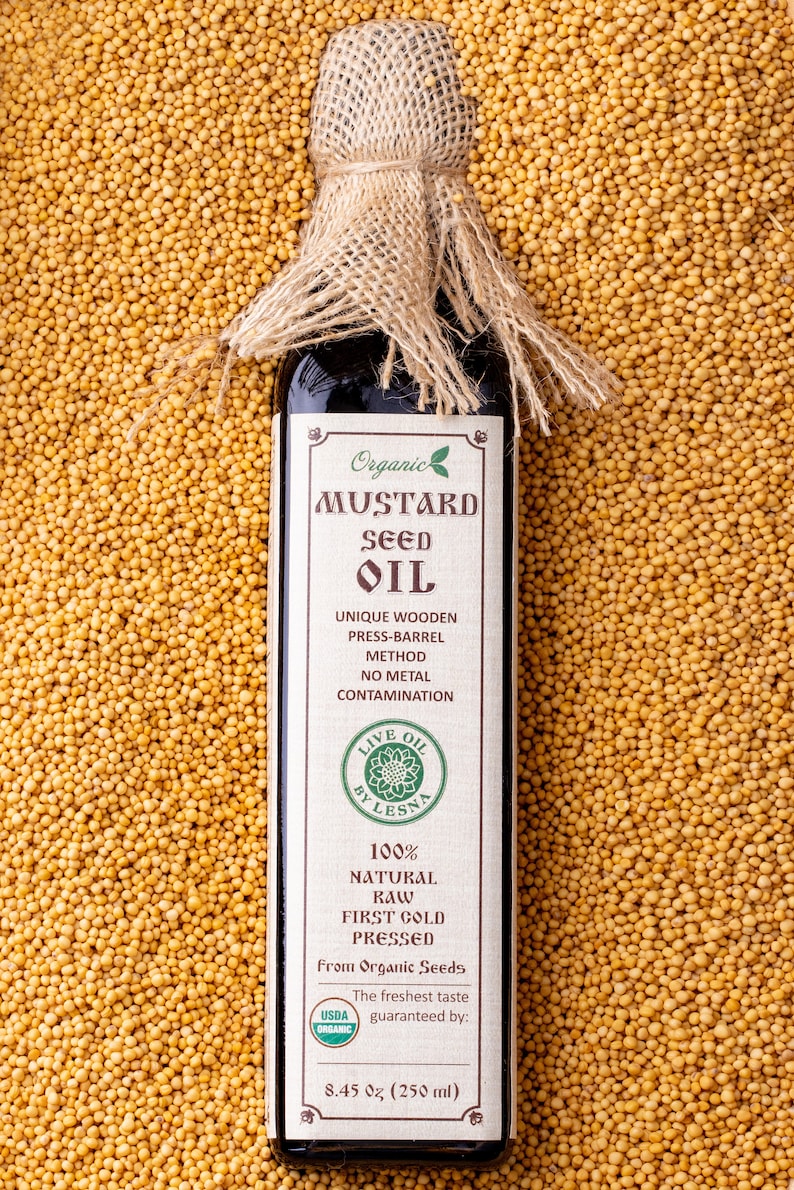 Organic Mustard Seed Oil Fresh Coldpressed Mustard Seed Oil Etsy