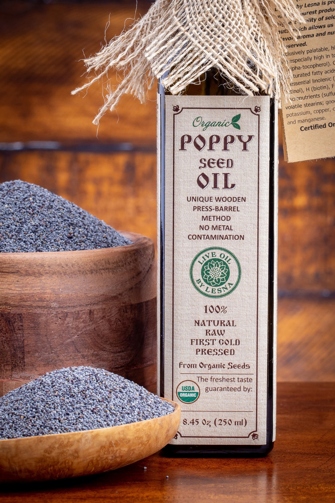 Organic Poppy Seed Oil Fresh ColdPressed Poppy Seed Oil Etsy